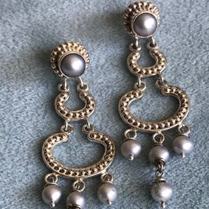 Sterling Silver and Pearl Earrings